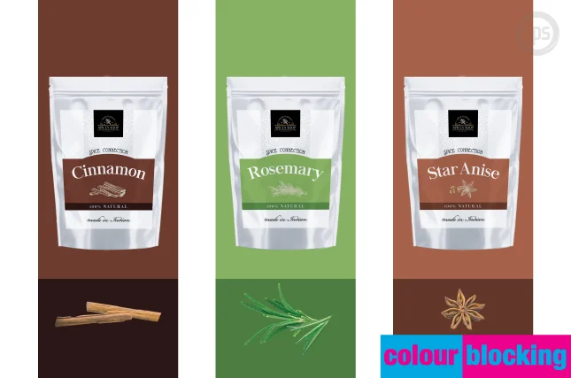 Colour blocking in label design